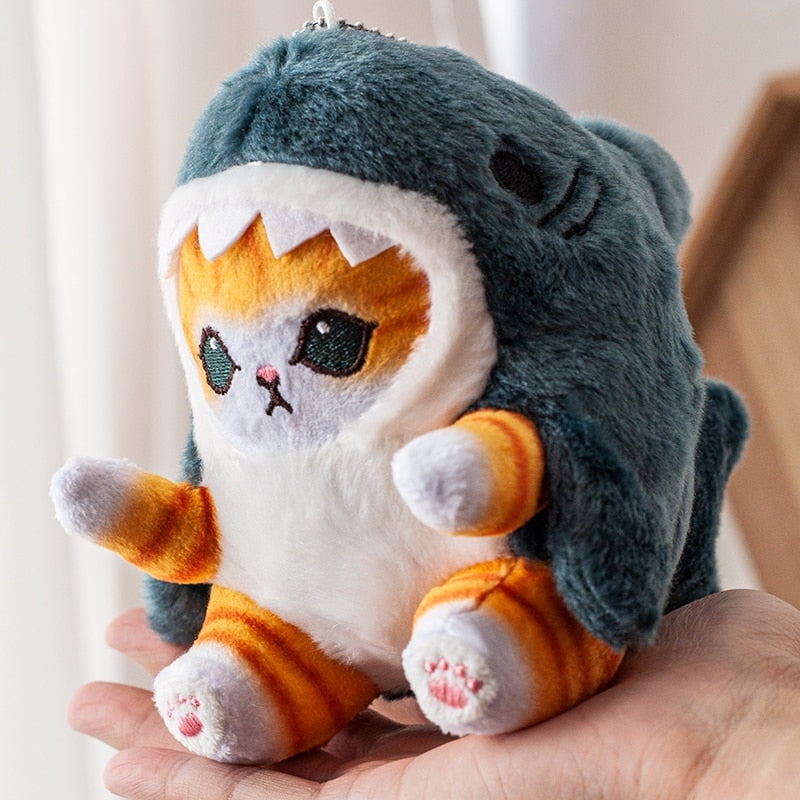Shark Cat plush keychain