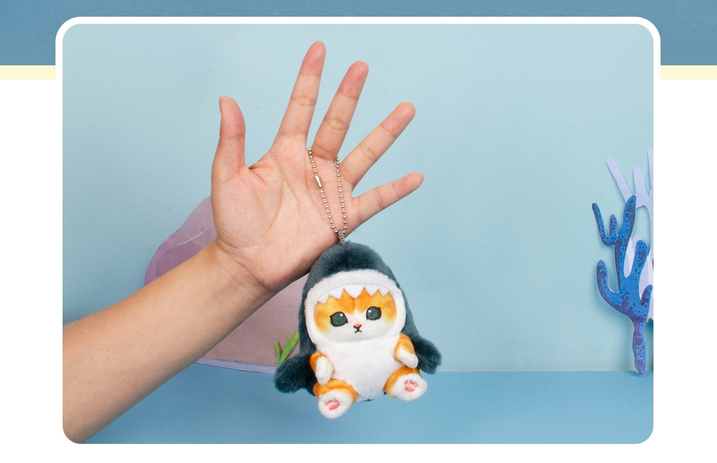Shark Cat plush keychain