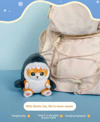 Shark Cat plush keychain